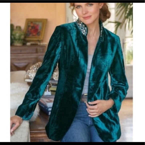 Soft Surroundings Jackets & Blazers - Soft surroundings starlet crushed velvet  Blazer M